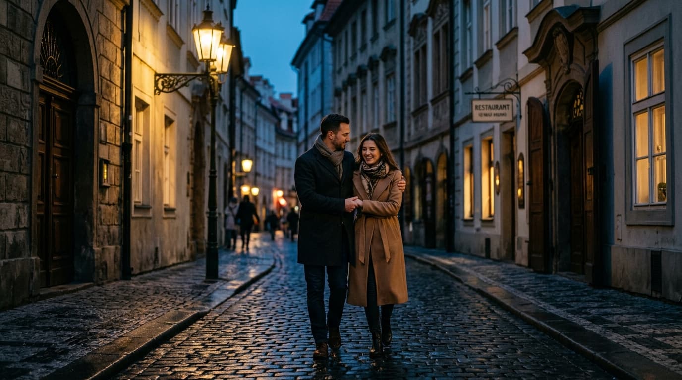 Couple sharing a genuine, laughing moment together